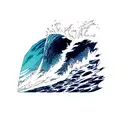 Ocean Wave tattoo design idea