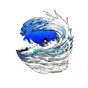 Ocean Wave tattoo design idea