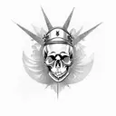 freedom handcuff with skull tattoo design idea