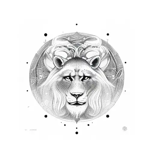 Virgo and Leo  tattoo design idea
