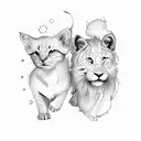 Virgo and Leo  tattoo design idea