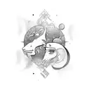 Virgo and Leo  tattoo design idea
