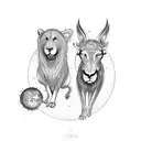 Virgo and Leo  tattoo design idea