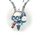 An alien who smokes hookah tattoo design idea