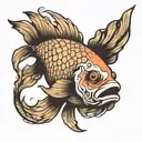 dead fish tattoo design idea