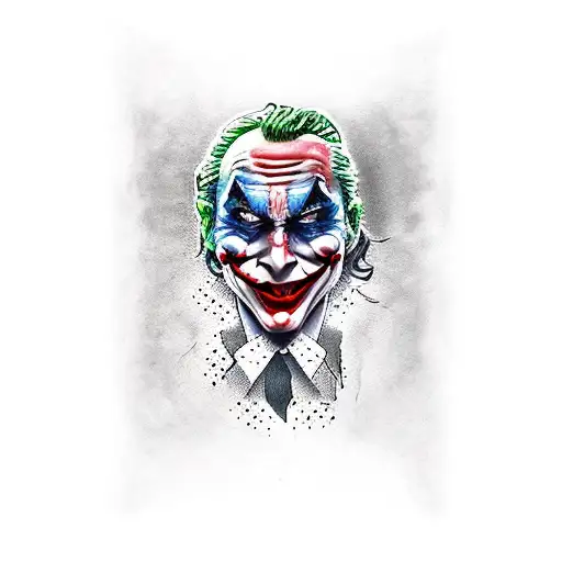 The  Joker with a Joker Card  tattoo design idea