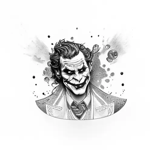 The  Joker with a Joker Card  tattoo design idea