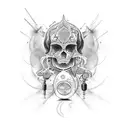 Create a tattoo design that symbolizes the impact Amir Tataloo has had on Iranian music tattoo design idea