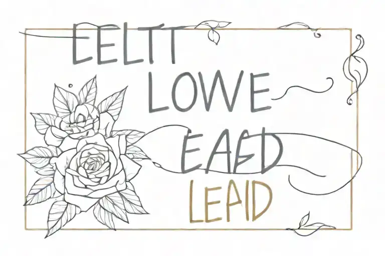 let love lead tattoo design idea