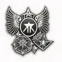 army badges tattoo design idea