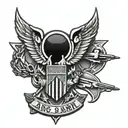 army badges tattoo design idea