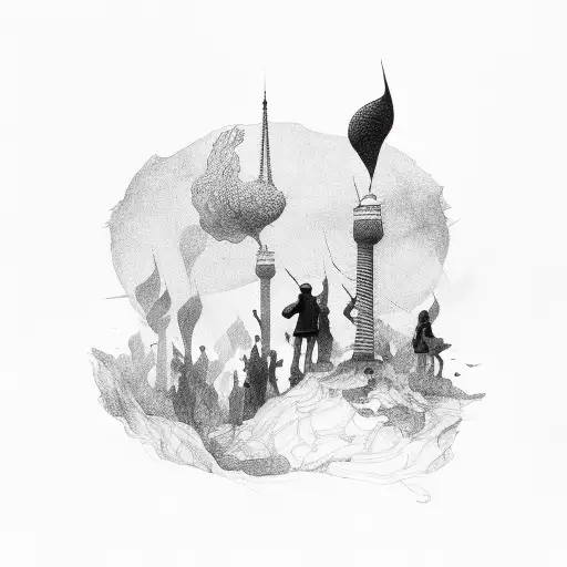 dreamers chasing the sky tattoo design idea