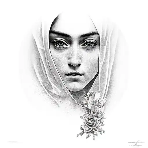 Virgen María  tattoo design idea