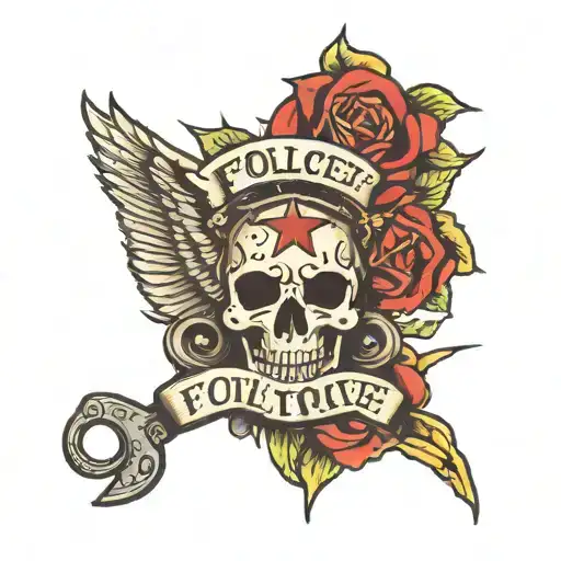 fuck police tattoo design idea