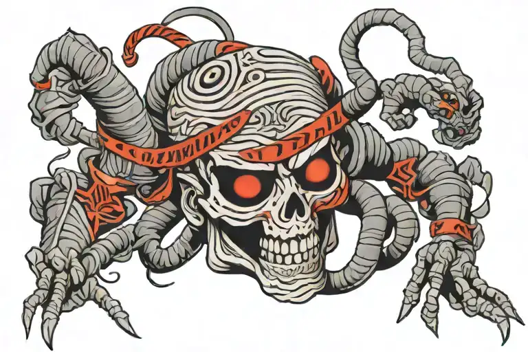 mummy tattoo design idea