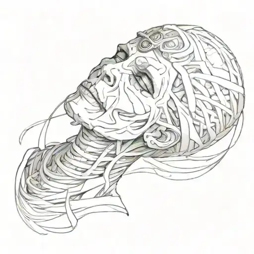 mummy tattoo design idea