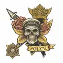 fuck police tattoo design idea
