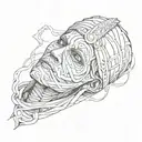 mummy tattoo design idea