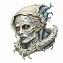 mummy tattoo design idea
