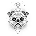 pug dog tattoo design idea