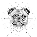 pug dog tattoo design idea