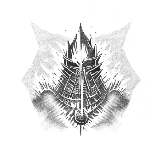 dark souls 3 bonfire tattoo design idea