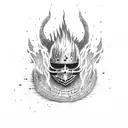 dark souls 3 bonfire tattoo design idea