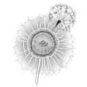 Dandelion tattoo design idea