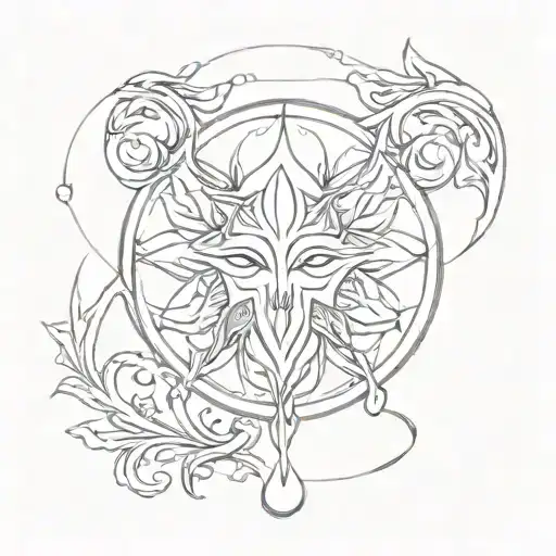 sleep token symbol incorporated tattoo design idea