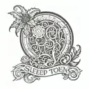 sleep token band logo tattoo design idea