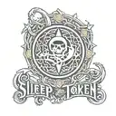 sleep token band logo tattoo design idea
