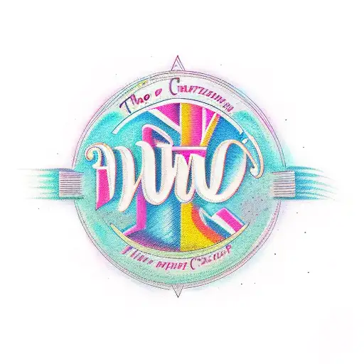 The word, Family, im cursive letters tattoo design idea