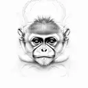 capuchin monkey, lianas, twilight, tendrils tattoo design idea