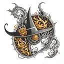 Witchy style tattoo design idea