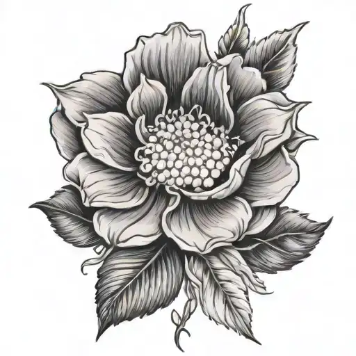august birth flower, October birt flower, June birth flower,  tattoo design idea