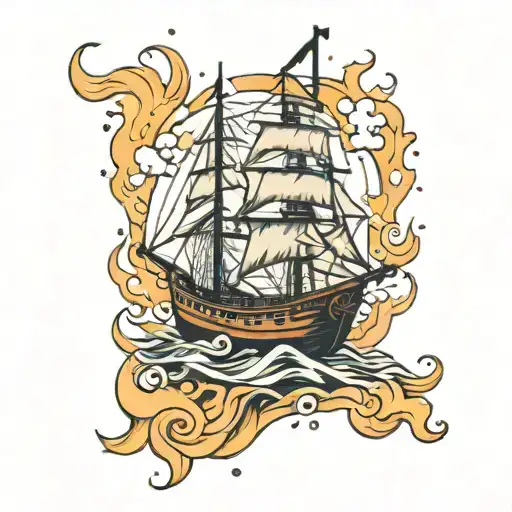 burn the boats tattoo design idea
