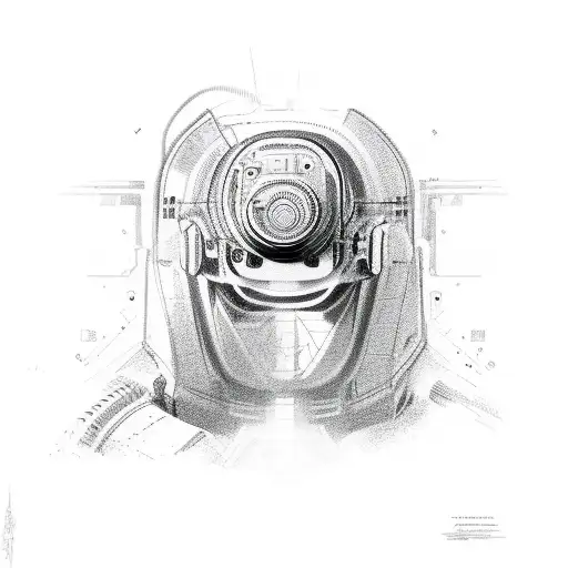 Chip on the shoulder with matrix theme numbers running on the back. tattoo design idea