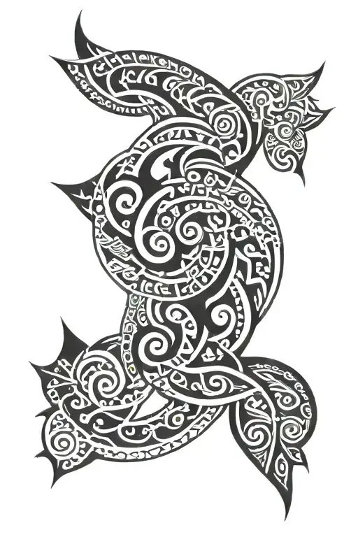 Polynesian tribal patterns tattoo design idea