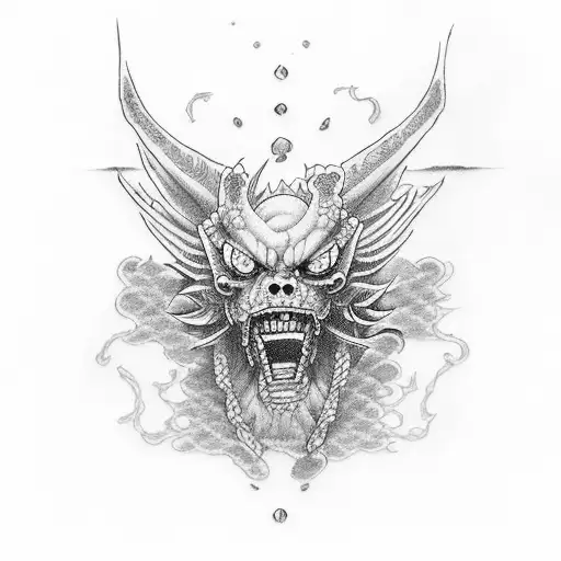 Kaido from one piece as dragon  tattoo design idea