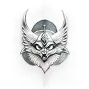 valkyrie sideways tattoo design idea