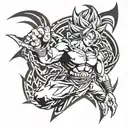 dragon ball z goku ultra instinct tattoo design idea