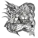 dragon ball z goku ultra instinct tattoo design idea