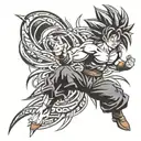 dragon ball z goku ultra instinct tattoo design idea