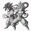 dragon ball z goku ultra instinct tattoo design idea