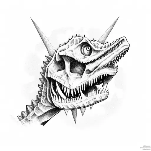 carnotaurus skeleton tattoo design idea