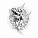 carnotaurus skeleton tattoo design idea