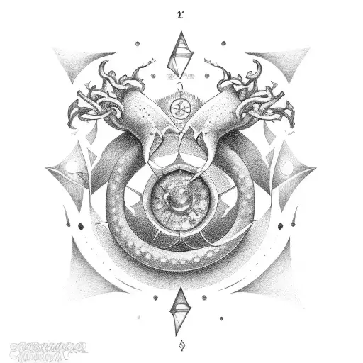 signe astrologique capricorne cancer poissons tattoo design idea