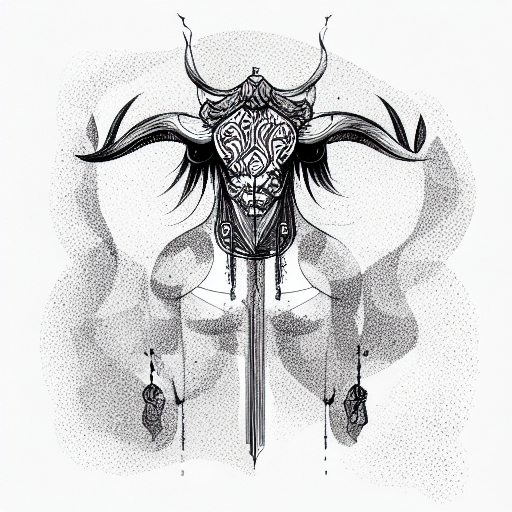 libra and Taurus  tattoo design idea