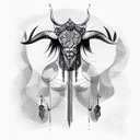 libra and Taurus  tattoo design idea