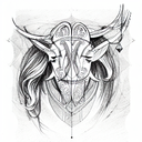 libra and Taurus  tattoo design idea